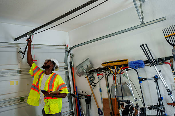 Professional Garage Door Panel Replacement technician working in County Center, VA